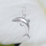 Pretty Hawaiian Dolphin Earring and Necklace, Sterling Silver Leaping Dolphin Pendant, N2002S Birthday Mother Wife Mom Girl Gift