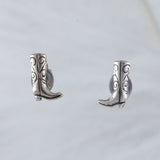 Boucles d'oreilles uniques en forme de bottes de cow-girl texane, boucles d'oreilles à tige en argent sterling, cadeau d'anniversaire pour maman, épouse, fille, mère, E8156