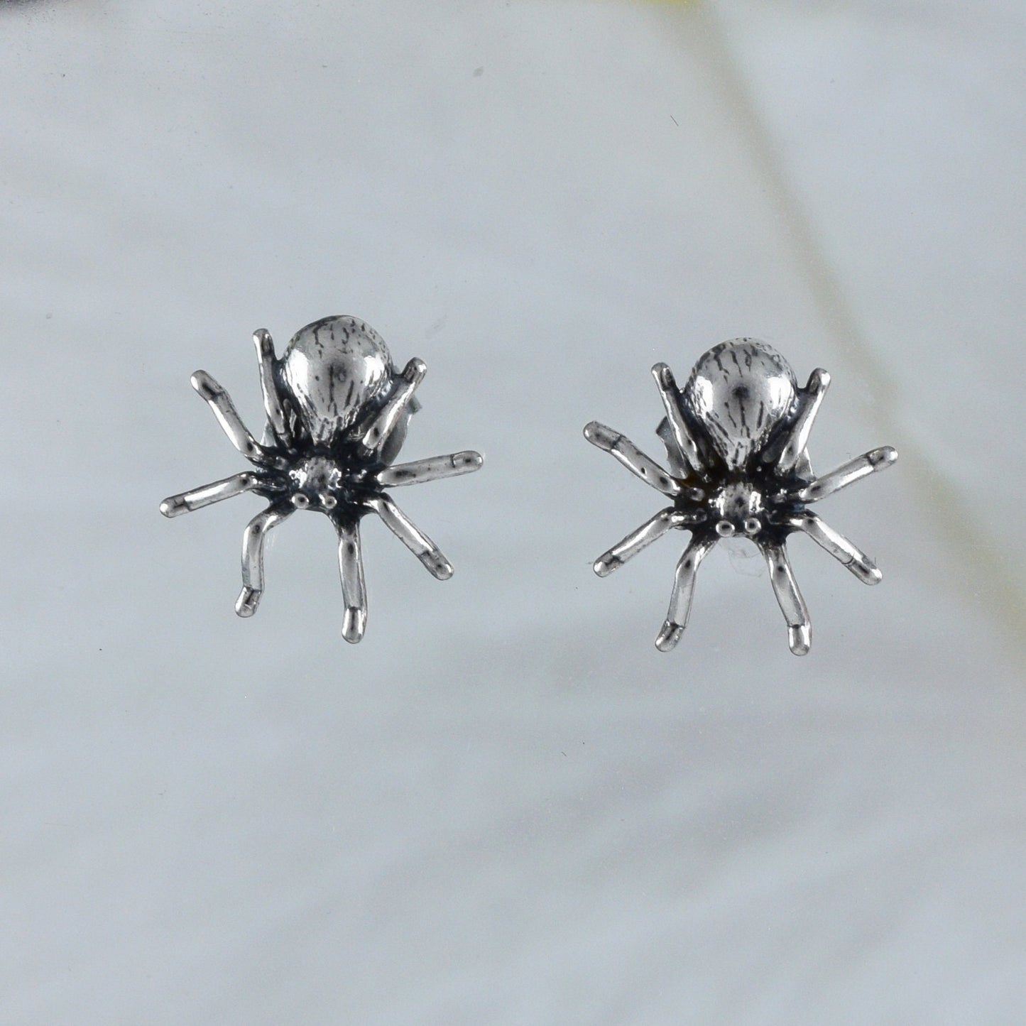 Unique Hawaiian Spider Earring, Sterling Silver Spider Stud Earring, E8315 Birthday Mom Wife Girl Mother Gift, Island Jewelry