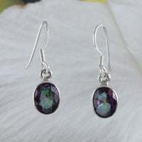 Gorgeous Hawaiian Genuine Rainbow Mystic Topaz Earring, Sterling Silver Mystic Topaz Dangle Earring, E8689 Birthday Mom Gift