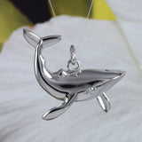 Magnifique collier de baleine à bosse hawaïenne de très grande taille, pendentif baleine en argent sterling, cadeau d'anniversaire N9296 pour maman, épouse, mère