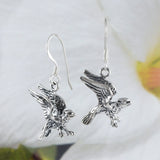 Unique Texan 3D Vulture Earring, Sterling Silver Vulture Bird Dangle Earring, E9064 Birthday Wife Mom Mother Gift