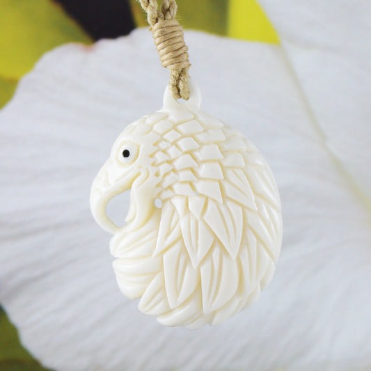 Unique American Eagle Necklace, Hand Carved Buffalo Bone Eagle Necklace, N9129 Birthday Mother Gift, Island Jewelry