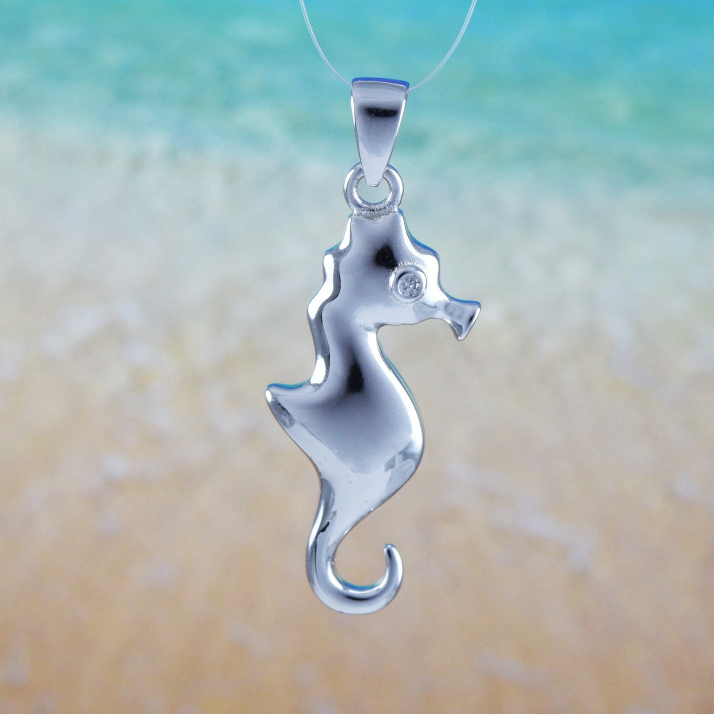 Collier hippocampe hawaïen unique, pendentif hippocampe en argent sterling, cadeau d'anniversaire pour mère, épouse, maman, bijoux uniques des îles, N6112