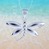 Stunning Large Hawaiian Dragonfly Earring and Necklace, Sterling Silver Dragonfly Pendant, N6116S1 Birthday Mother Wife Mom Gift