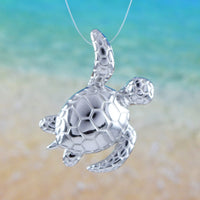 Magnifique collier de tortue de mer hawaïenne, pendentif tortue hawaïenne en argent sterling, cadeau d'anniversaire pour mère, épouse, maman, bijoux des îles, N6127