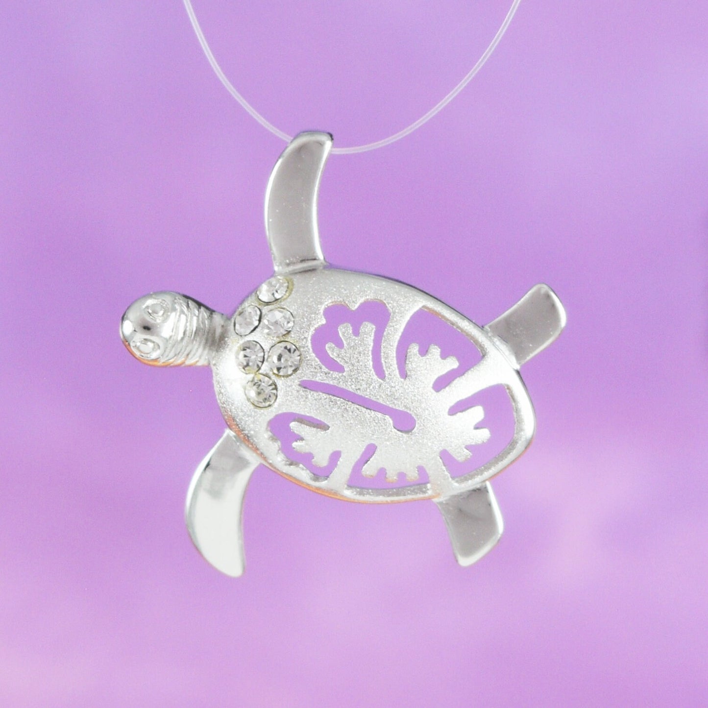 Collier unique en forme de tortue de mer hawaïenne et d'hibiscus, pendentif en argent sterling avec fleur d'hibiscus et oxyde de zirconium, cadeau d'anniversaire pour mère, épouse, maman et fille, N2024