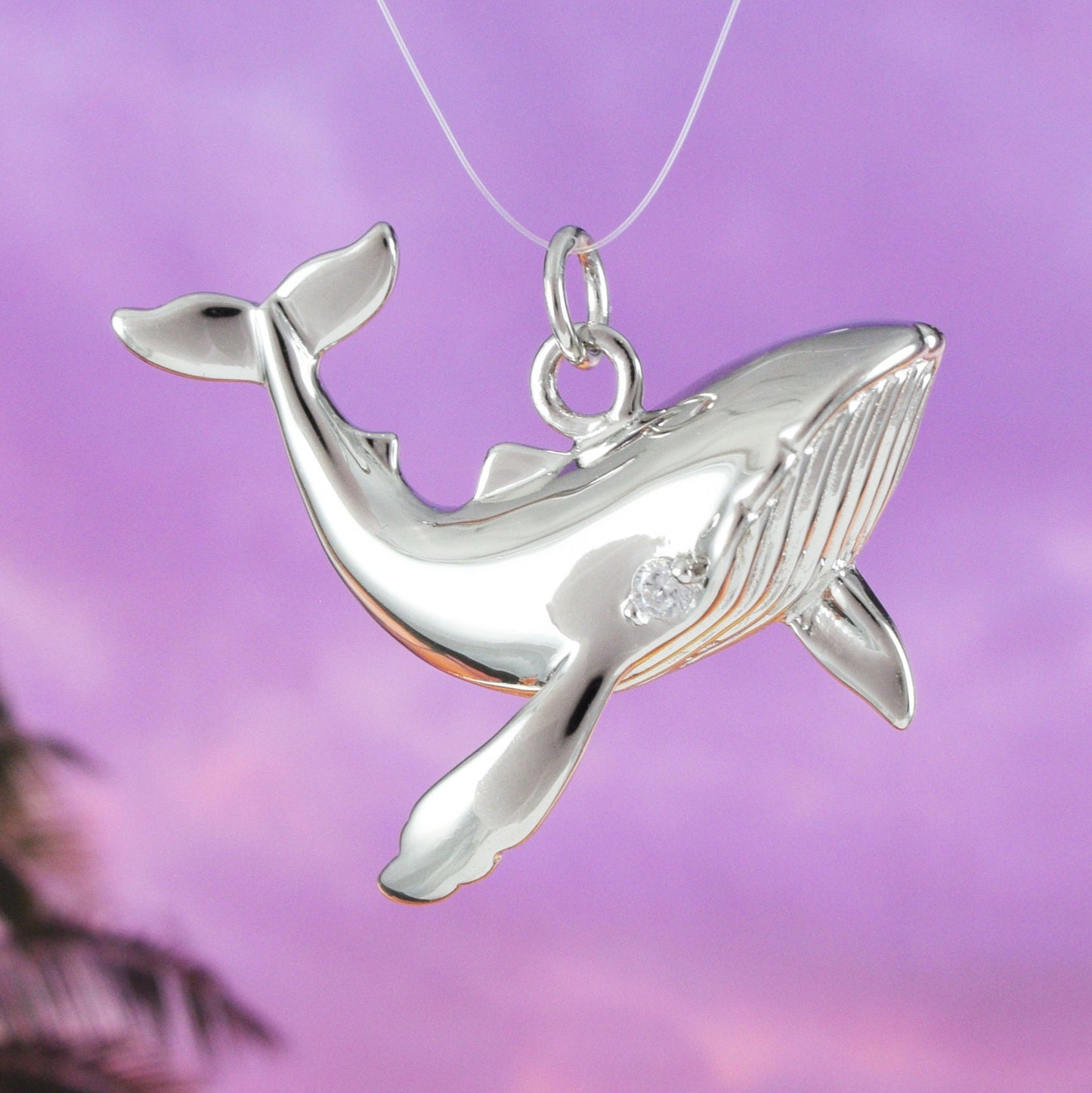 Collier unique de baleine à bosse hawaïenne, pendentif de baleine hawaïenne en argent sterling, cadeau d'anniversaire de maman N6011,