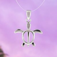 Joli collier de tortue de mer hawaïenne, pendentif à breloque en argent sterling en forme de pétroglyphe de tortue, cadeau d'anniversaire N2004 pour mère, épouse, maman, fille, île