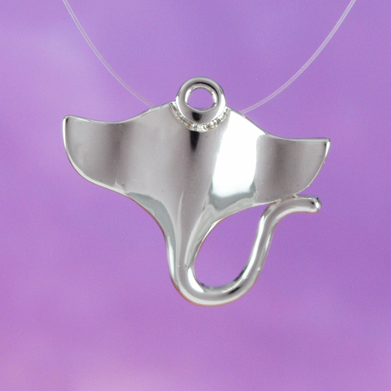 Collier unique en forme de petite raie manta hawaïenne, pendentif en argent sterling avec breloque raie manta 3D, cadeau d'anniversaire pour mère, maman et fille N2009, bijoux des îles