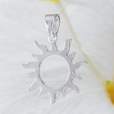 Unique Beautiful Hawaiian Sun Necklace, Sterling Silver Sun Pendant, N8949 Birthday Mom Mother Gift, Island Jewelry