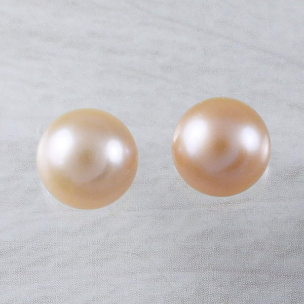 Beautiful Hawaiian Genuine Pink Pearl Earring, Sterling Silver Pink Pearl Stud Post Earring, E9351 Birthday Anniversary Wife Mom Gift