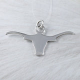 Magnifique boucle d'oreille et collier Texas Longhorn, pendentif Longhorn en argent sterling, cadeau d'anniversaire pour mère, épouse, maman, bijoux texans, N9320S2