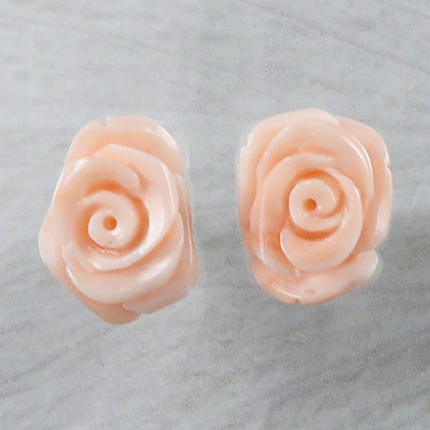 Unique Beautiful Hawaiian Genuine Pink Coral Rose Earring, Sterling Silver Pink Coral Hand Carved Rose Stud Earring, E9243 Birthday Mom Gift