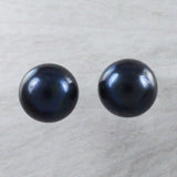 Beautiful Hawaiian Genuine Black Pearl Earring, Sterling Silver Black Pearl Stud Earring, E9250 Mother Birthday Mom Gift, Island Jewelry