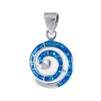 Collier unique en forme de vague océanique en opale bleue hawaïenne, pendentif en argent sterling avec opale bleue, cadeau d'anniversaire pour maman N4481, bijoux des îles