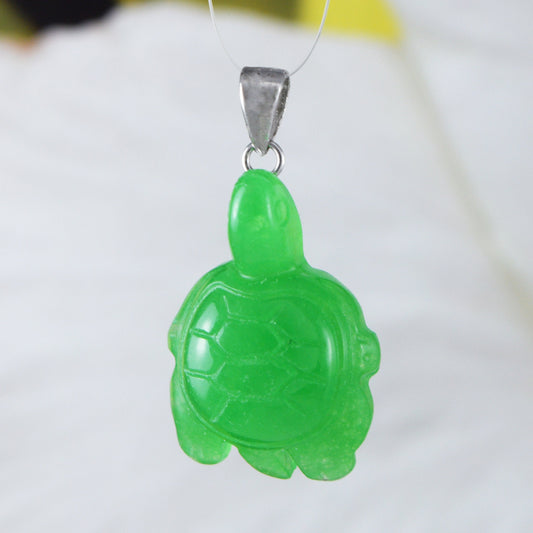 Collier unique en véritable jade vert hawaïen avec tortue de mer, pendentif en argent sterling avec tortue de jade, cadeau d'anniversaire pour mère, épouse, maman, N8965