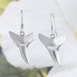 Collier et boucles d'oreilles uniques en dents de requin solides 3D hawaïennes, pendentif en dents de requin en argent sterling, cadeau d'anniversaire pour maman N6108S