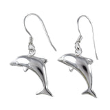 Beautiful Hawaiian Large Dolphin Earring, Sterling Silver Dolphin Dangle Earring, E2002 Birthday Wife Mom Girl Mother Gift, Island Jewelry