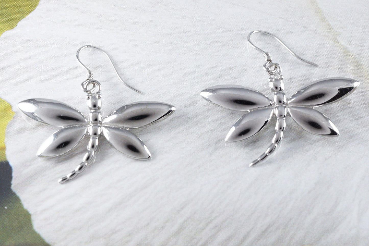 Gorgeous Hawaiian X-Large Dragonfly Earring, Sterling Silver Dragonfly Dangle Earring, E6116 Birthday Wife Mom Mother Gift, Island Jewelry