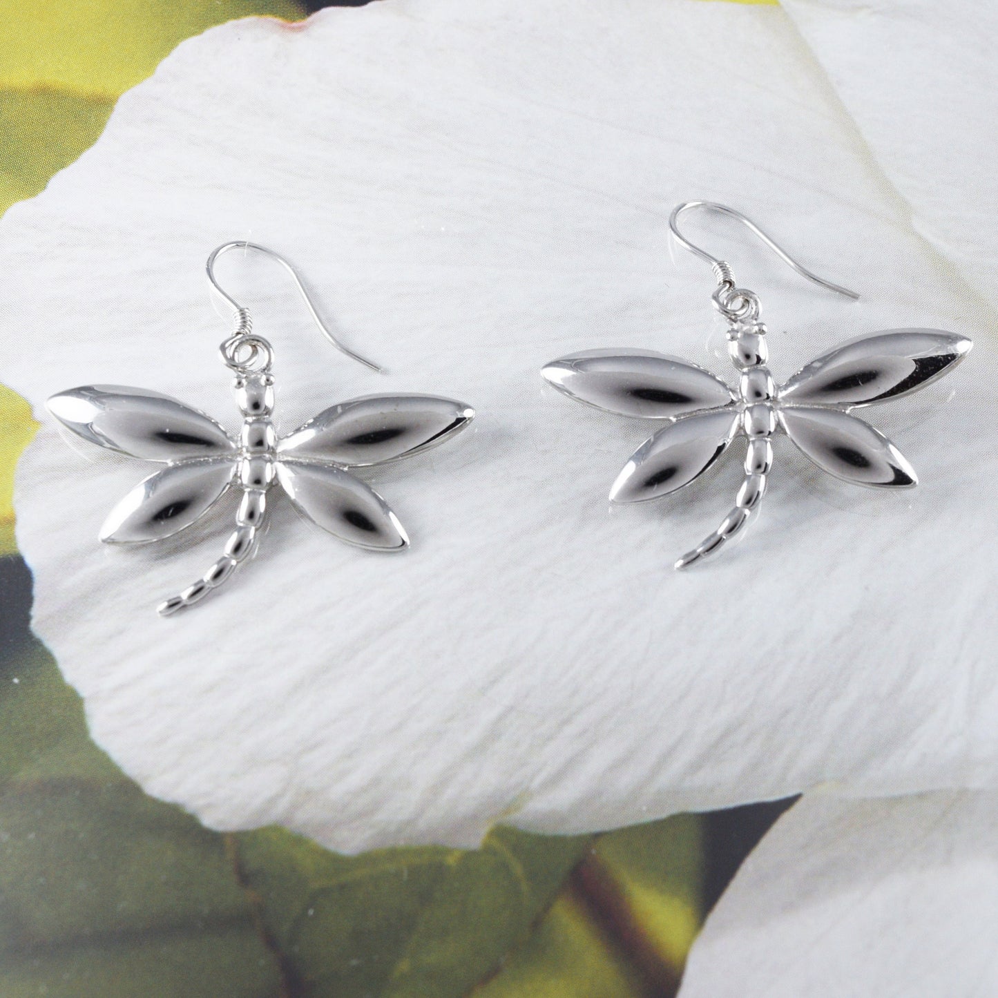 Gorgeous Hawaiian X-Large Dragonfly Earring, Sterling Silver Dragonfly Dangle Earring, E6116 Birthday Wife Mom Mother Gift, Island Jewelry