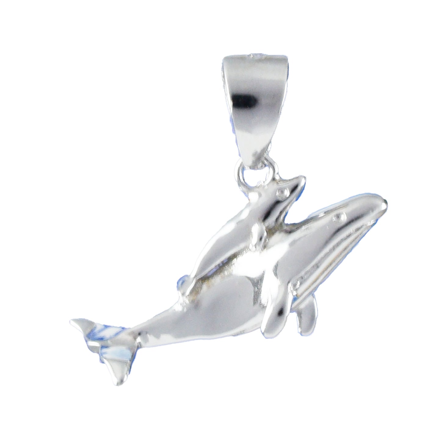 Collier unique de baleine à bosse hawaïenne maman et bébé, pendentif famille de baleines en argent sterling, cadeau d'anniversaire de Saint-Valentin pour maman N8528