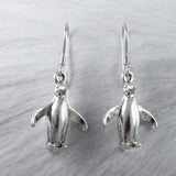 Unique Hawaiian 3D Penguin Earring and Necklace, Sterling Silver Cute Penguin Charm Pendant, N2991SH Birthday Mom Wife Girl Mother Gift