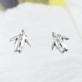 Unique Hawaiian 3D Penguin Earring and Necklace, Sterling Silver Cute Penguin Charm Pendant, N2991S Birthday Mom Wife Girl Mother Gift