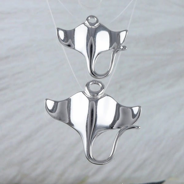 Collier assorti raie manta hawaïenne maman-fille, pendentif raie manta en argent sterling, cadeau d'anniversaire N7005, grande petite sœur, frère