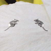 Collier et boucles d'oreilles uniques en forme d'Armadillo texan 3D, pendentif à breloque en argent sterling, cadeau d'anniversaire pour mère, épouse, maman, N8621S