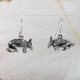 Unique Texan 3D Armadillo Necklace and Earring, Sterling Silver Armadillo Charm Pendant, N8621H Birthday Mother Wife Mom Gift