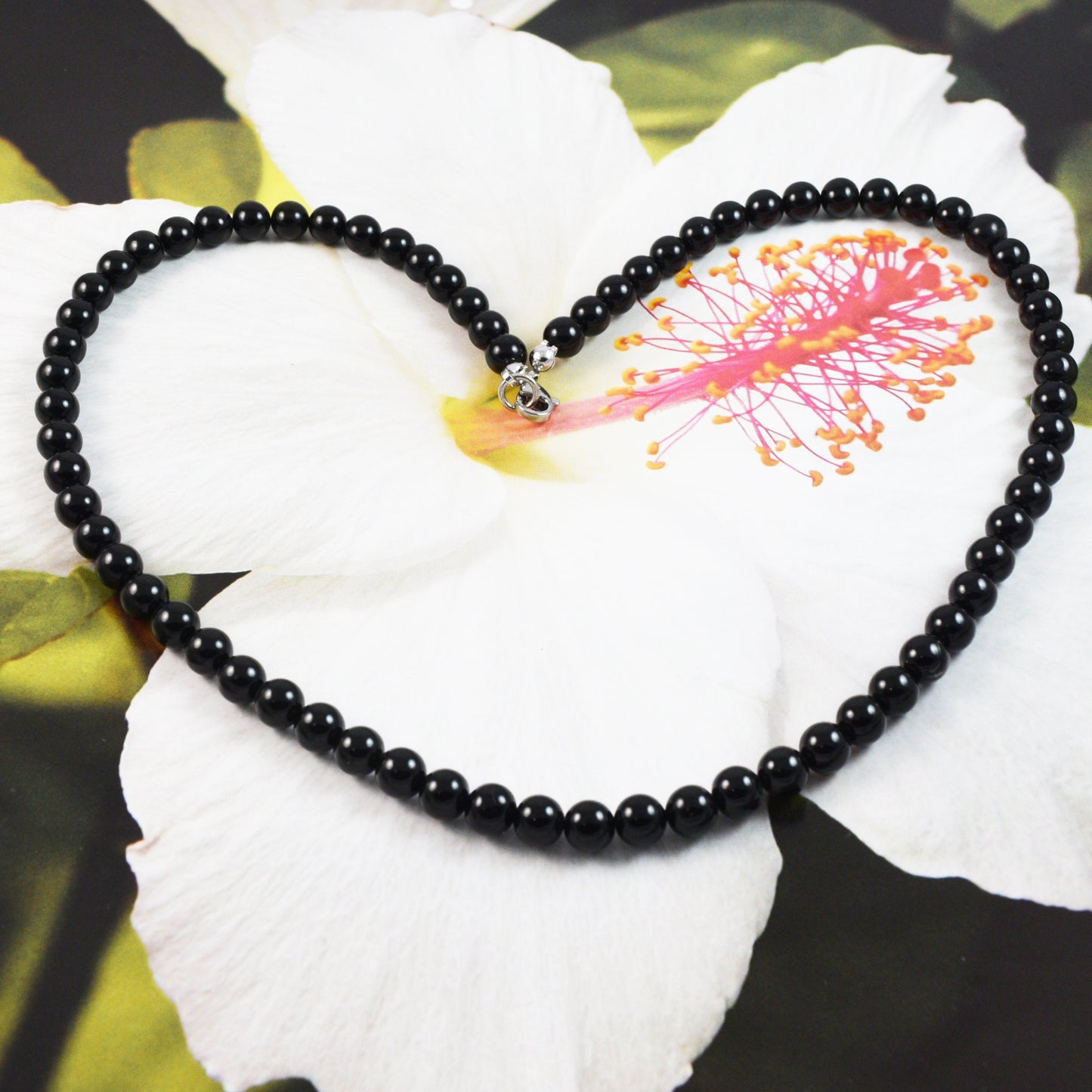 Unique Beautiful Hawaiian Genuine Black Coral Necklace, Black Coral Round Bead Necklace, N3336 Birthday Mom Valentine Gift, Island Jewelry