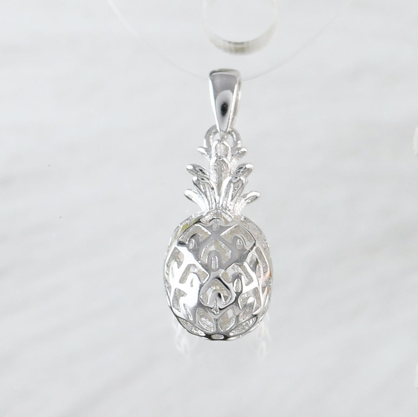 Joli collier hawaïen 3D ananas, pendentif ananas 3D en argent sterling, cadeau d'anniversaire N2003 pour mère, épouse, maman, fille, bijoux des îles