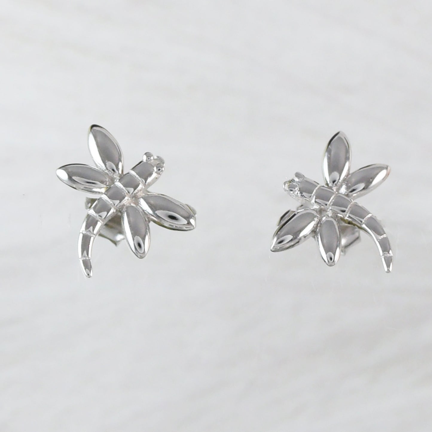 Pretty Hawaiian Dragonfly Earring, Sterling Silver Dragonfly Stud Earring, E4109 Birthday Wife Mom Girl Mother Gift, Island Jewelry