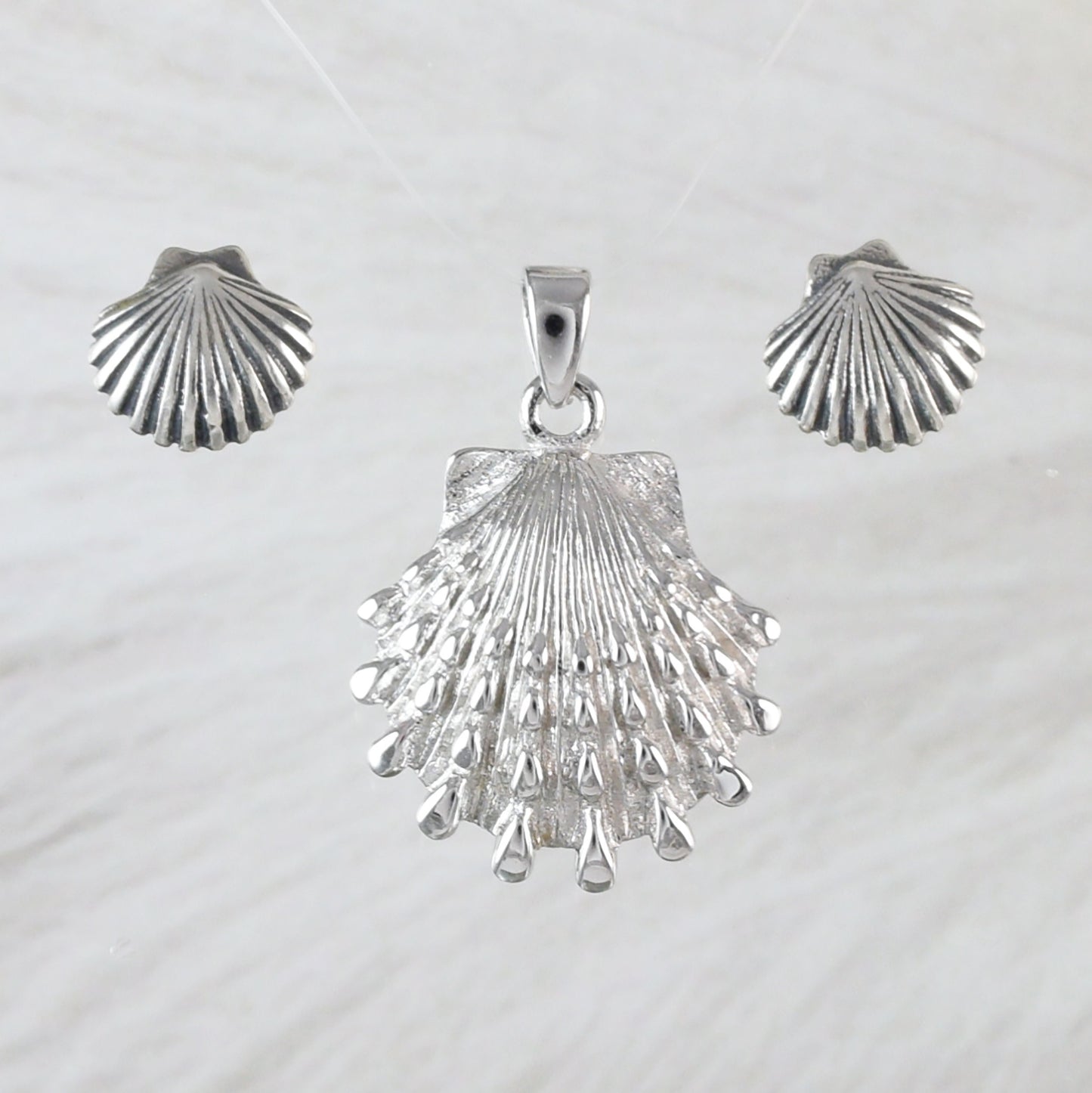 Collier et boucles d'oreilles uniques en coquillage hawaïen, pendentif en argent sterling avec breloque en coquillage, cadeau d'anniversaire pour maman N6136S, bijoux des îles