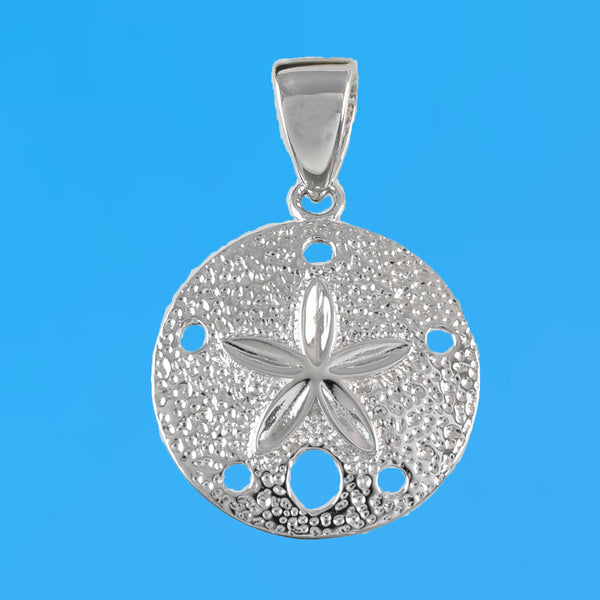 Magnifique collier hawaïen en forme de dollar de sable de grande taille, pendentif en argent sterling en forme de dollar de sable, cadeau d'anniversaire pour mère, épouse, maman, bijoux des îles, N6118