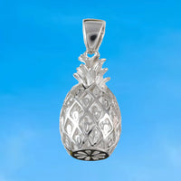 Magnifique collier hawaïen en forme d'ananas 3D de grande taille, pendentif en argent sterling en forme d'ananas 3D, cadeau d'anniversaire pour mère, épouse, maman, N6131, déclaration PC