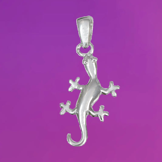 Collier unique et joli en forme de gecko hawaïen, pendentif en argent sterling avec breloque en forme de lézard gecko, cadeau d'anniversaire pour mère, épouse, maman, bijoux des îles, N2007