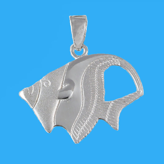 Collier unique en forme de poisson-ange hawaïen, pendentif en argent sterling avec poisson-ange, cadeau d'anniversaire pour mère, épouse, maman et fille, bijoux des îles, N6125