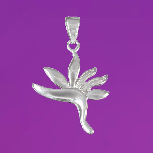 Collier unique oiseau de paradis hawaïen, pendentif fleur oiseau de paradis en argent sterling, cadeau d'anniversaire N2005 pour mère, épouse, maman et fille