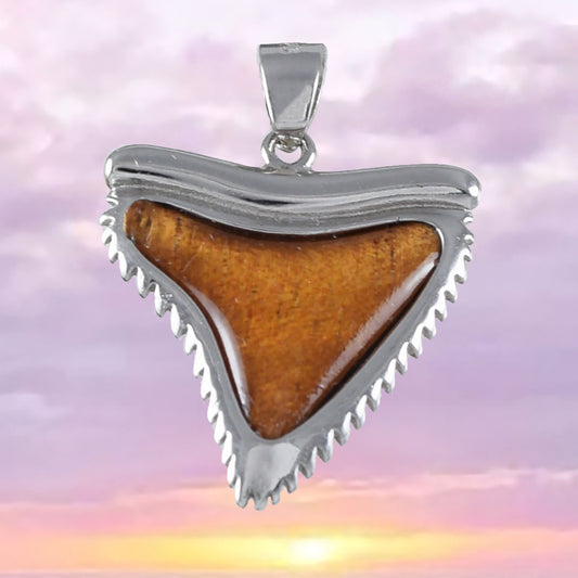 Collier unique en bois de koa véritable hawaïen avec dents de requin, pendentif en argent sterling avec dents de requin, cadeau d'anniversaire pour mère, épouse, maman, N8524