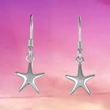 Unique Pretty Hawaiian Starfish Earring, Sterling Silver Star Fish Dangle Earring, E4006 Birthday Wife Mom Girl Mother Gift