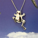 Unique Mother Daughter Hawaiian Frog Matching Necklace, Sterling Silver Frog Pendant, N7026 Big Little Sister, Birthday Mom Valentine Gift