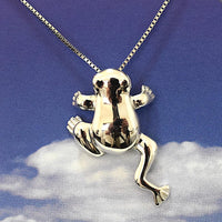 Unique Mother Daughter Hawaiian Frog Matching Necklace, Sterling Silver Frog Pendant, N7026 Big Little Sister, Birthday Mom Valentine Gift