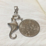 Unique Hawaiian Seahorse Necklace and Earring, Sterling Silver Sea Horse Pendant, N6112S Birthday Valentine Wife Mom Gift